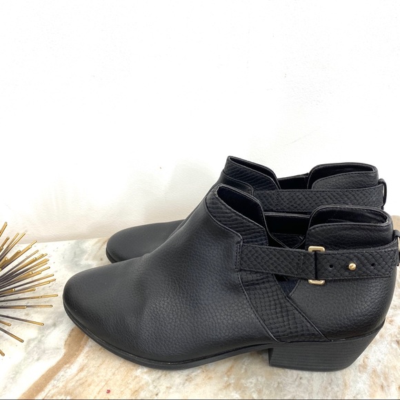 Dr Scholls Memory Foam Black Ankle Booties